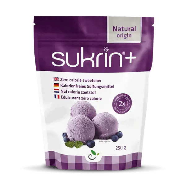 Sukrin+ – Ερυθριτόλη με Στέβια (Διπλή Γλυκύτητα) 250gr
