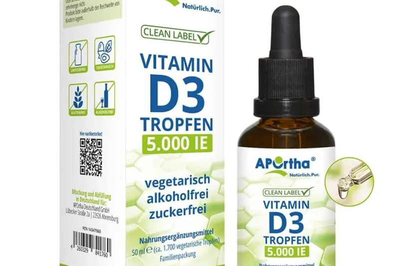 Aportha Vitamin D3 5000 (50 ml) - Βιταμίνη D3 σε σταγόνες