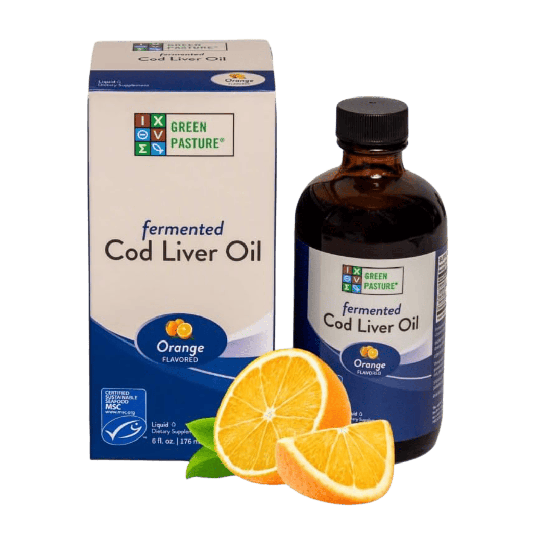 Green Pasture Fermented Cod Liver Oil Orange (176 ml) - Μουρουνέλαιο