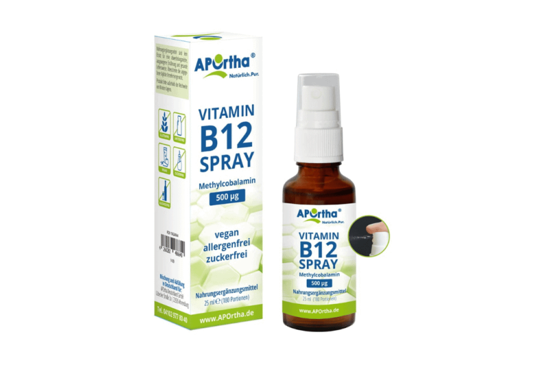 Aportha Vitamin B12 vegan mouth spray 500mg methylcobalamin -25ml