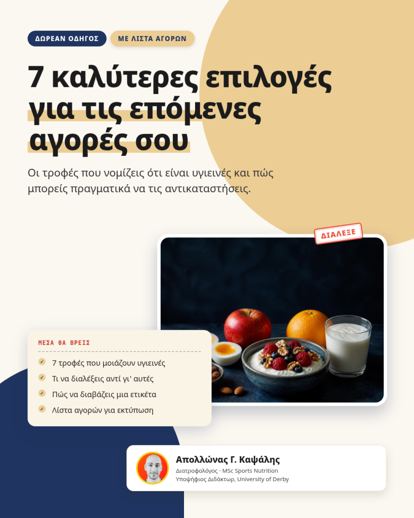 τροφές που νομίζεις υγιεινές, δωρεάν οδηγός
